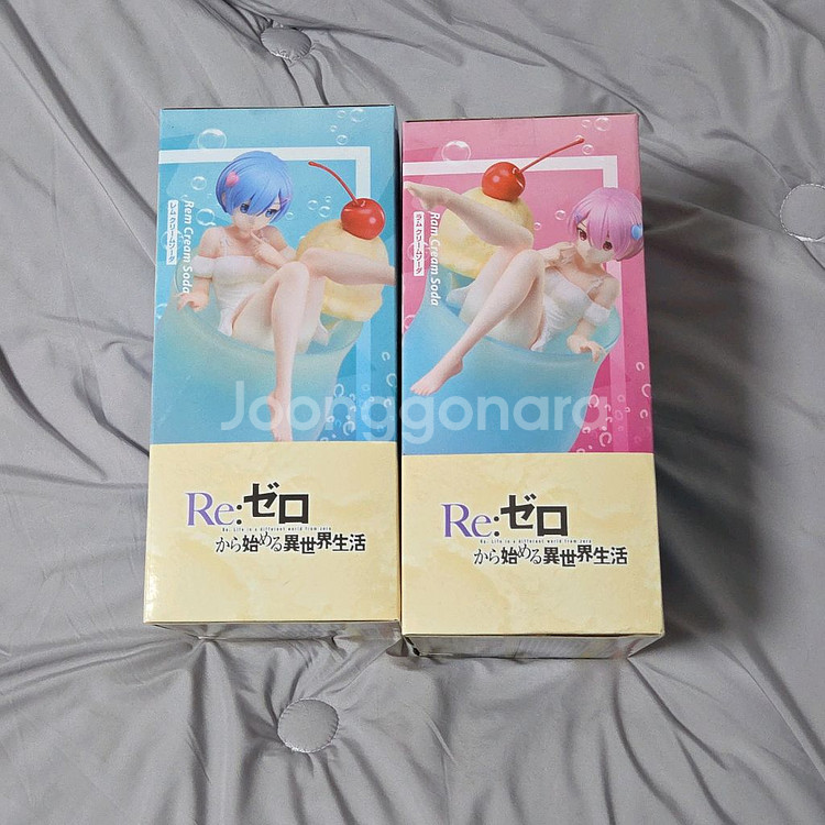 일괄)리제로 렘 람 엘코코 크림소다푸딩 1/7 피규어--3