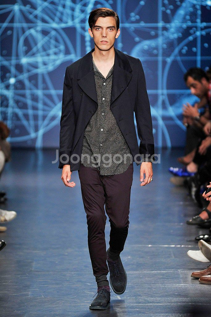 폴스미스 메인라인 새틴 면 피코트 자켓 s--9