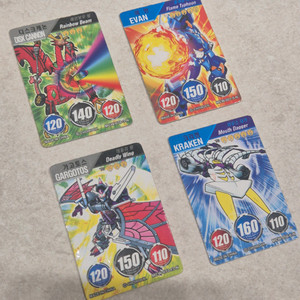 터닝메카드 갓 카드 4장 일괄 디스크캐논, 에반, 가고토스, 크라켄