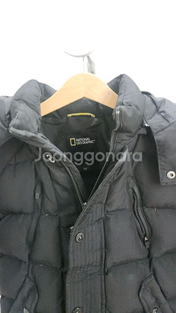 내셔널지오그래픽 키즈 구스다운 블랙 패딩 점퍼 110--1