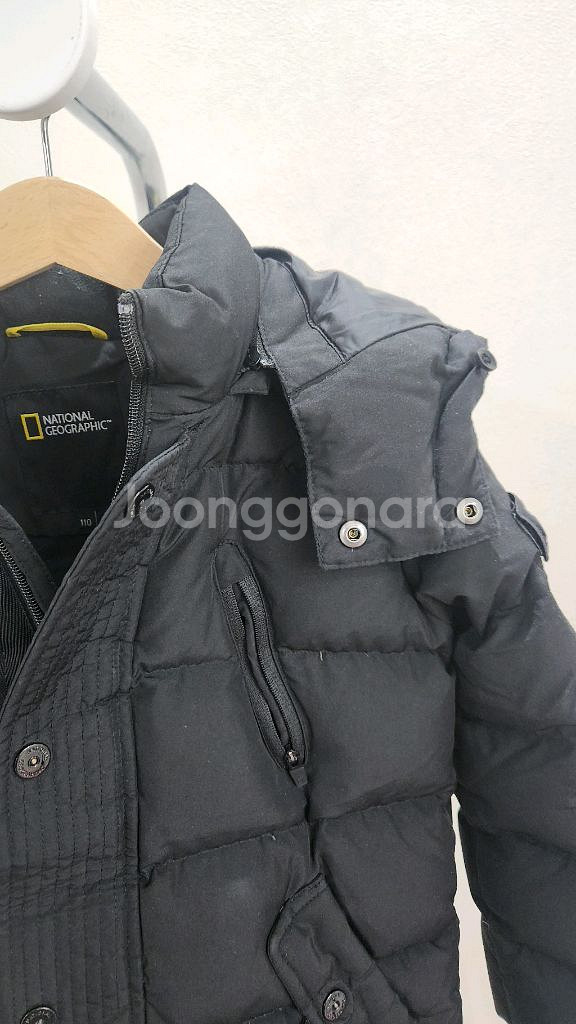 내셔널지오그래픽 키즈 구스다운 블랙 패딩 점퍼 110--2