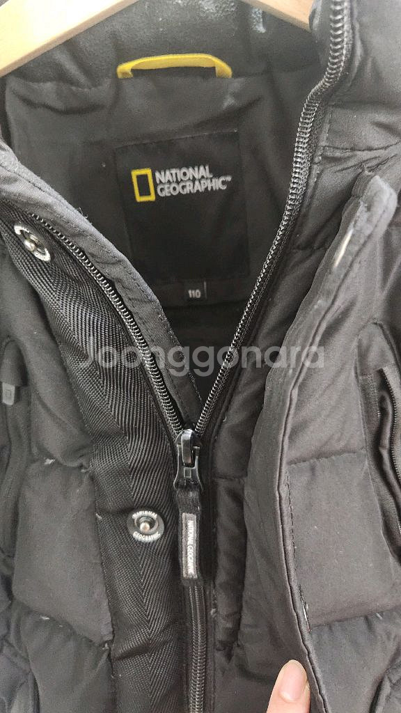 내셔널지오그래픽 키즈 구스다운 블랙 패딩 점퍼 110--3