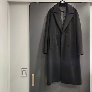 낫앤낫 울코트 M사이즈 블랙/ 누빔 롱코트 /새거