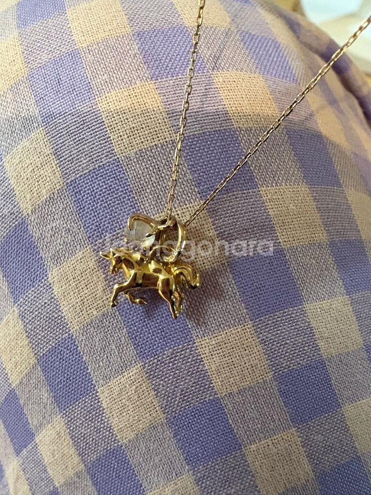 18k 골드 말 펜던트 목걸이(목걸이줄은 14k) 금값--1