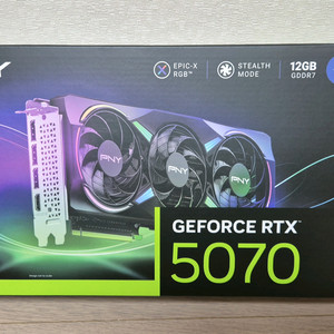 미개봉) PNY RTX 5070 EPIC-X RGB OC 12GB 새제품 (무상AS 3년)