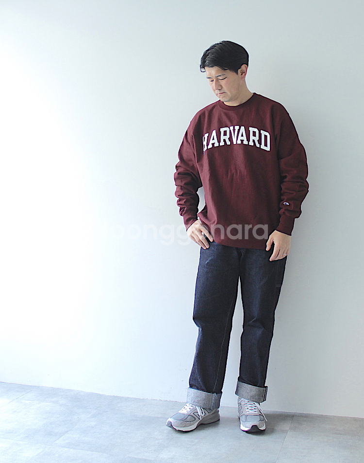 Champion USA 챔피온 미국판 클래식 하버드 리버스위브 스웻셔츠L/2XL 105~110 맨투맨오버핏 아이비룩--1