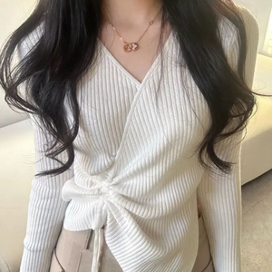 골지 포인트 니트(화이트)