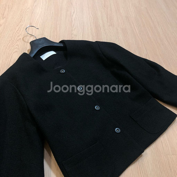 트위드 벌룬 블랙 자켓 점퍼 야상 타임마인랑방 하객룩 결혼식--8