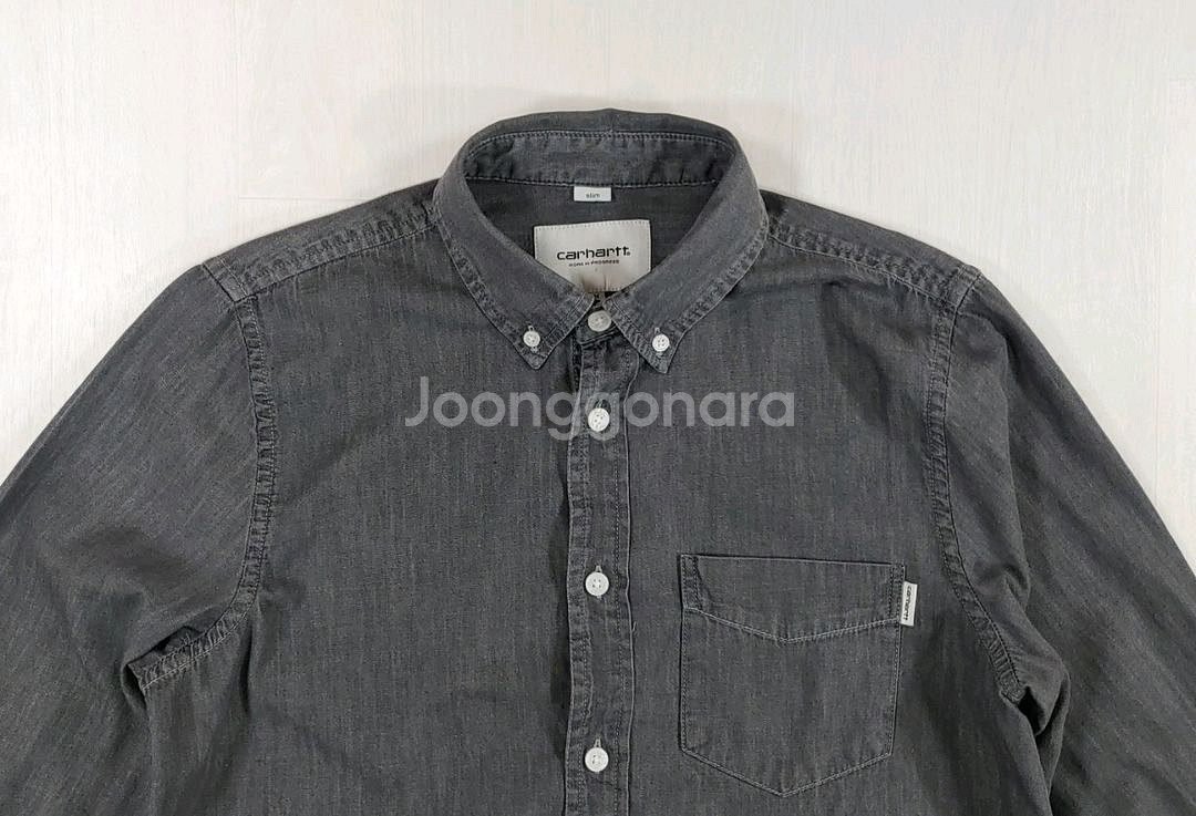 칼하트 WIP 슬림핏 데님셔츠 M--1