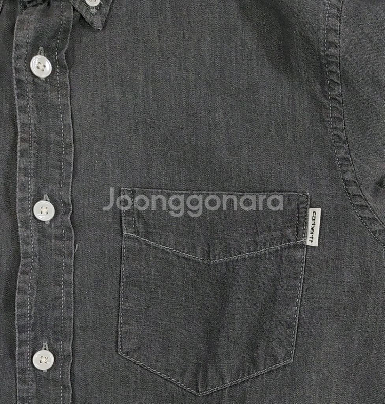 칼하트 WIP 슬림핏 데님셔츠 M--2