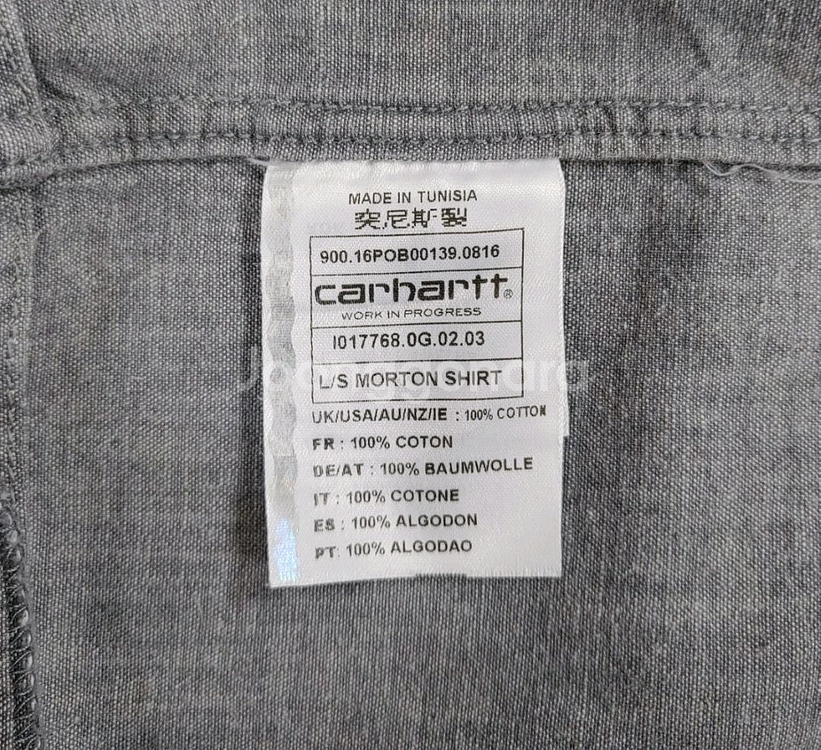 칼하트 WIP 슬림핏 데님셔츠 M--7