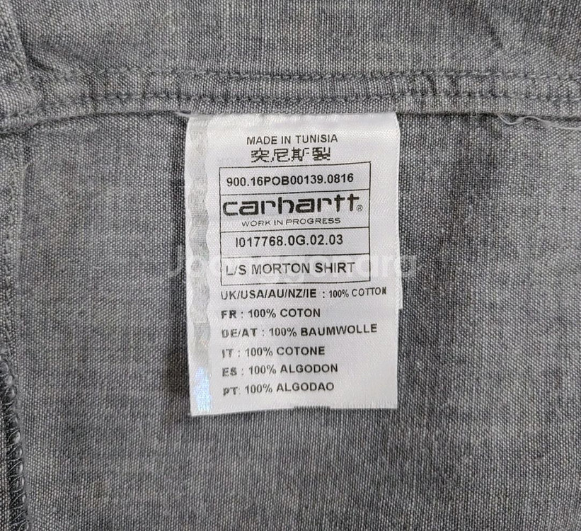 칼하트 WIP 슬림핏 데님셔츠 M--16