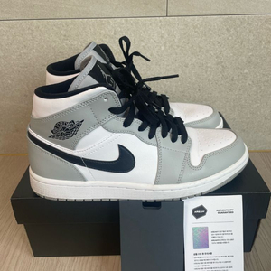 나이키 조던1 미드 라이트스모크 그레이 팝니다.(265)