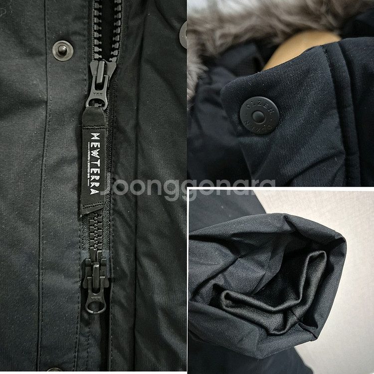 올젠 뉴테라 엑티브 폭스퍼후드 구스 다운 롱패딩--3