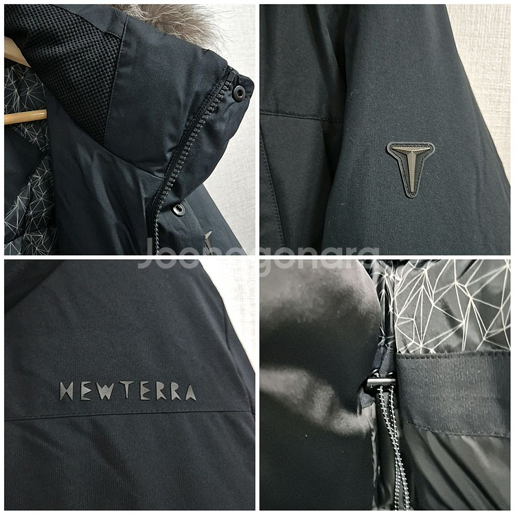 올젠 뉴테라 엑티브 폭스퍼후드 구스 다운 롱패딩--2