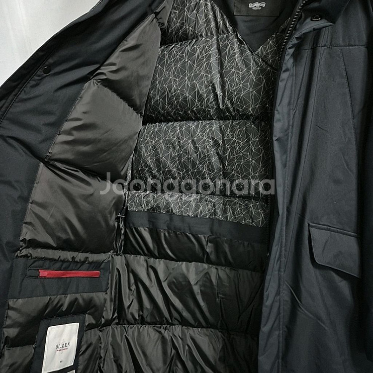 올젠 뉴테라 엑티브 폭스퍼후드 구스 다운 롱패딩--7