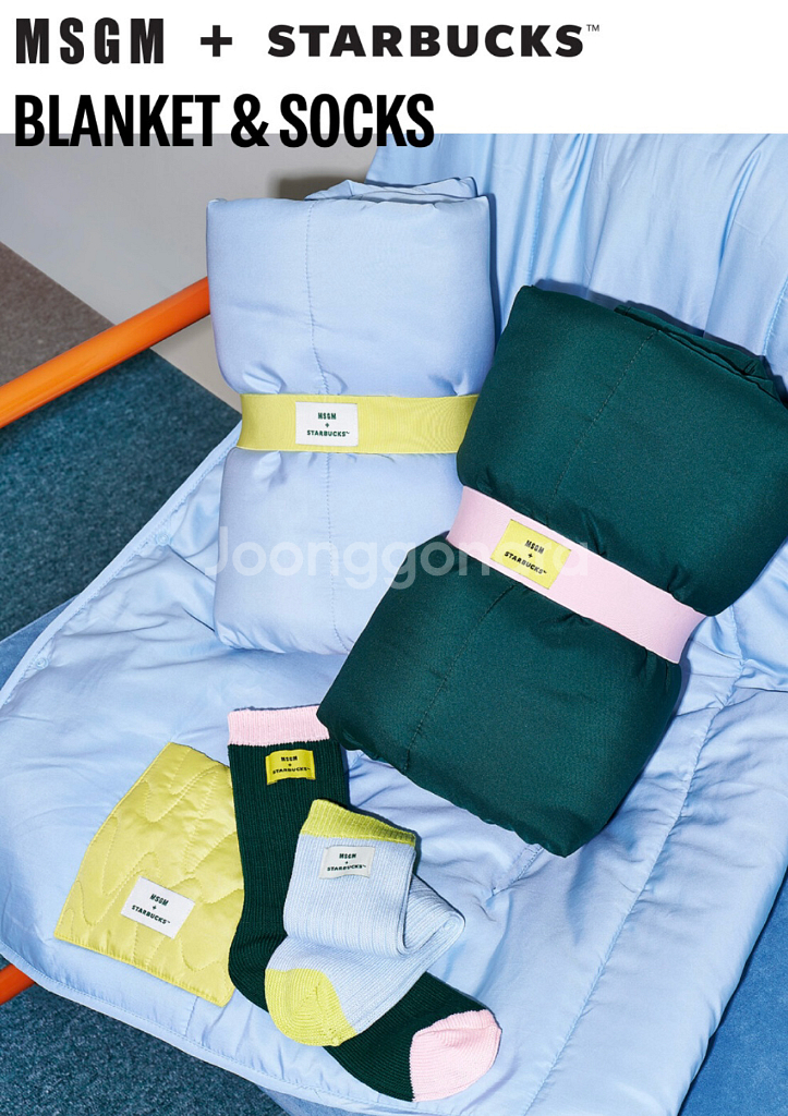 스타벅스 블랭킷 프리퀀시 MSGM 담요 (스카이 블루)--0
