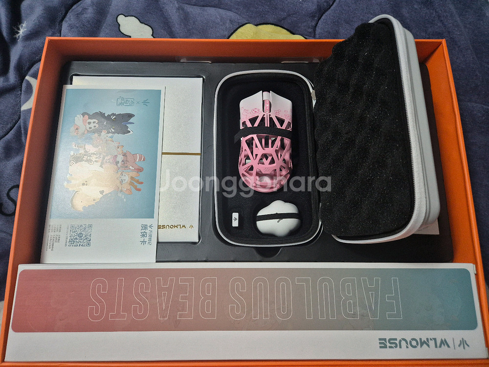 wlmouse 퍼리 한정판 마우스 핑크fabulous--0