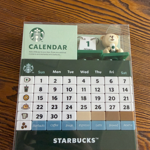 스타벅스 베어리스타 캘린더 블록