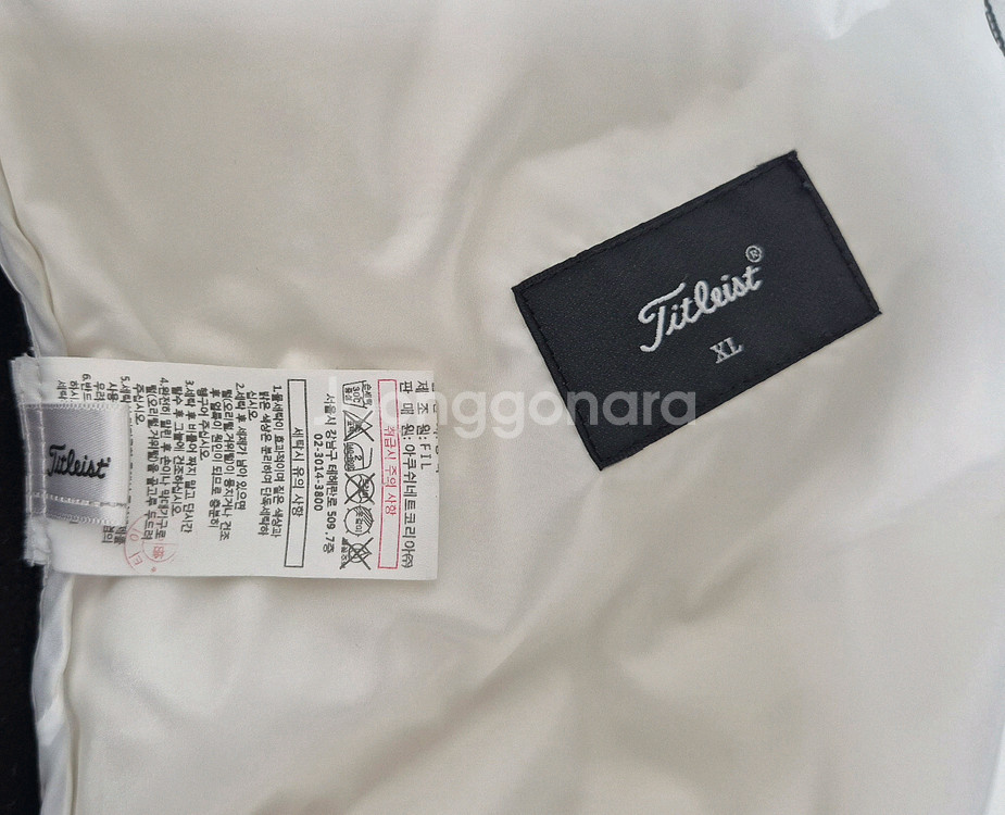 타이틀리스트 경량 패딩 조끼 xl 베스트 구스다운 골프 105 100 110 스윙 자켓 정품--3