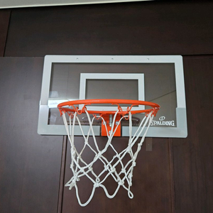 (가격내림) 스팔딩 벽걸이 문걸이 미니 농구대 [공 2