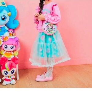 티니핑 포실핑 티셔츠, 치마, 가방 세트 (새상품) 120사이즈 일괄