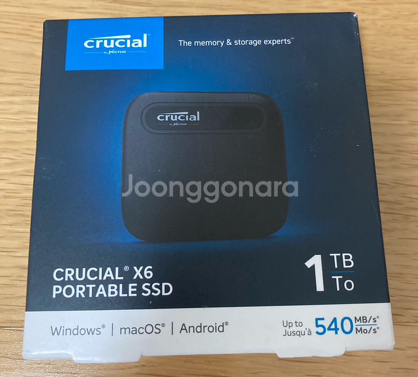 Crucial X6 Portable SSD 1T 새제품--1