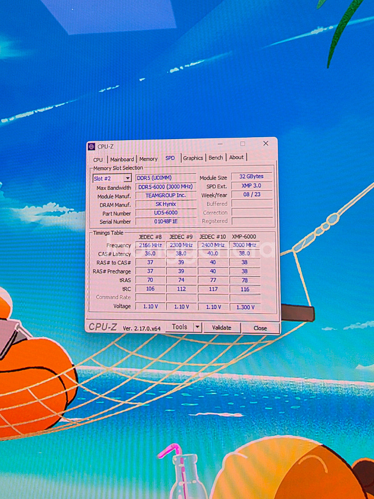 팀그룹 DDR5 6000mhz 하이닉스 64g (32gx2) 화이트 램 팝니다--2