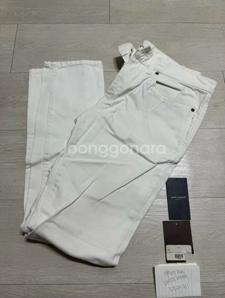 [32] 생로랑 퍼머넌트 화이트 진 팬츠--0