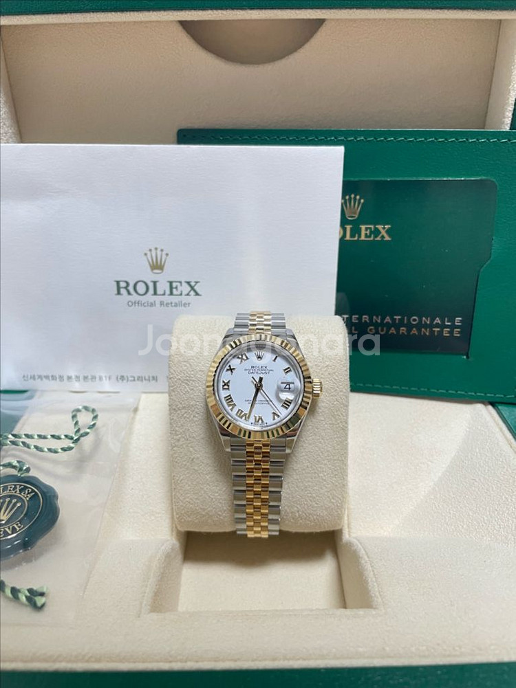 로렉스 279173 신형 데이저스트 28 흰판로만 콤비--5