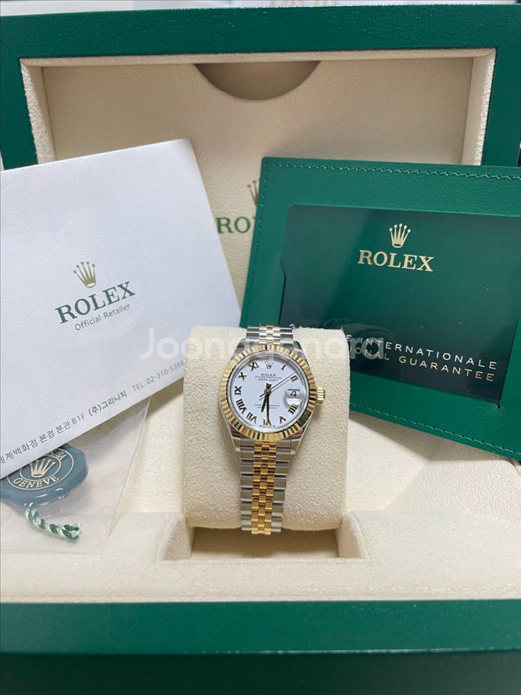 로렉스 279173 신형 데이저스트 28 흰판로만 콤비--7