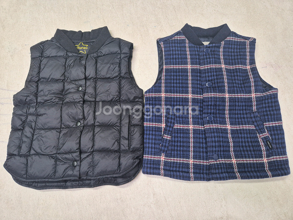 알퐁소+컬리수 110사이즈 조끼 - 2개 같이 판매--0