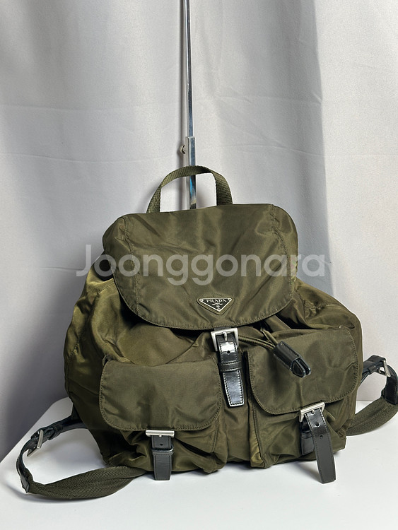 프라다 테수토 나일론 백팩 카키--2