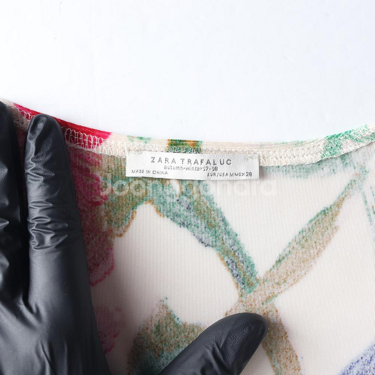 [M]자라 베이지 레드 플라워 반팔 브이넥 롱 원피스 드레스--5