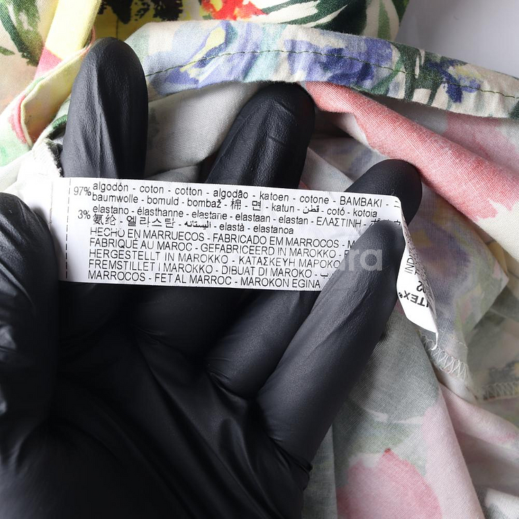 [S]자라 멀티 플로럴 보트넥 벨트 반팔 롱 원피스 드레스--6