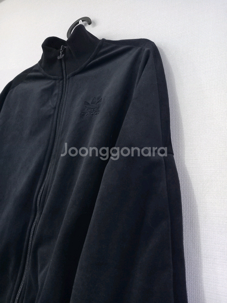아디다스 벨벳 블랙 검정 트랙탑 저지 져지집업 90/S--1