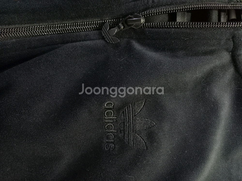 아디다스 벨벳 블랙 검정 트랙탑 저지 져지집업 90/S--2