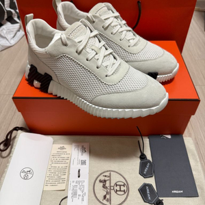 [41] 에르메스 바운싱 스니커즈 메쉬 스웨이드 블랑