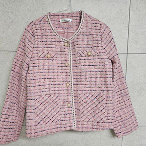 핑크 트위드 자켓