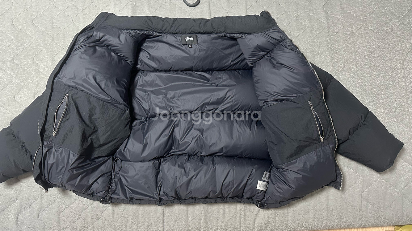 스투시 다운 퍼퍼 나일론블랙--6