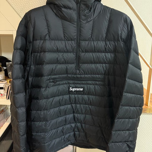 [XL] 24F/W 슈프림 마이크로 다운 후드 풀오버 블랙