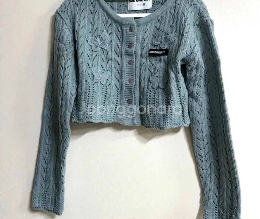 오드원아웃 크롭 니트 가디건--1