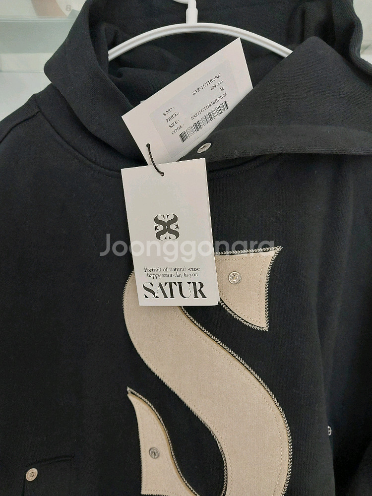 SATUR 새터 후드티 블랙 새상품--2