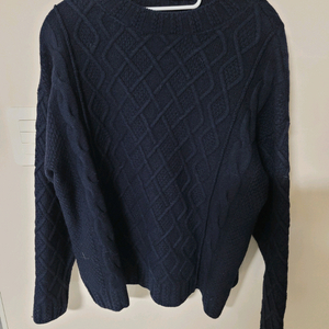 바토너 블랙 케이블 울니트 남성95~100사이즈 상태굿