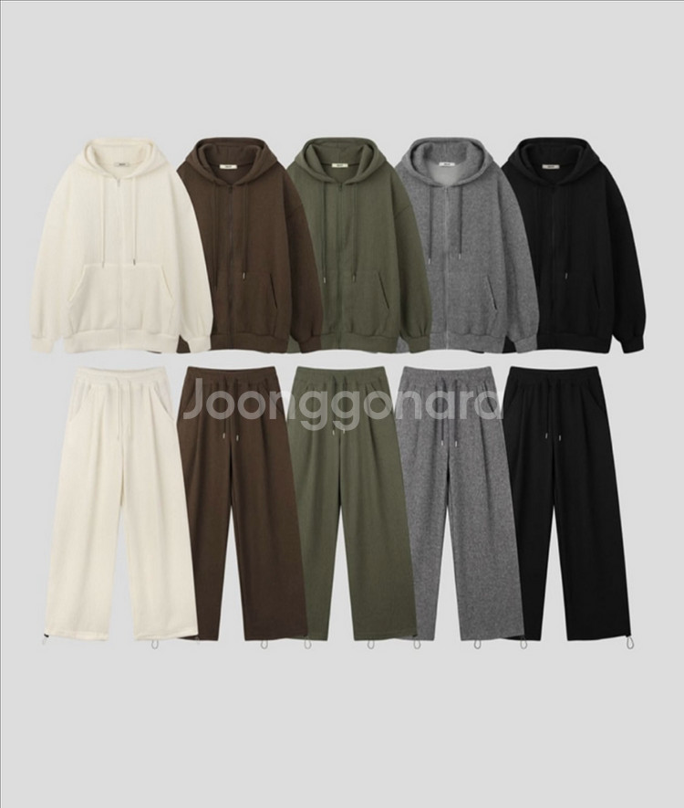 <새상품> 기모 후드 팬츠 트레이닝 세트 5color--9