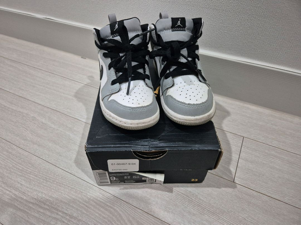 조던1 미드 라이트 스모크 그레이 td 9C 150--4