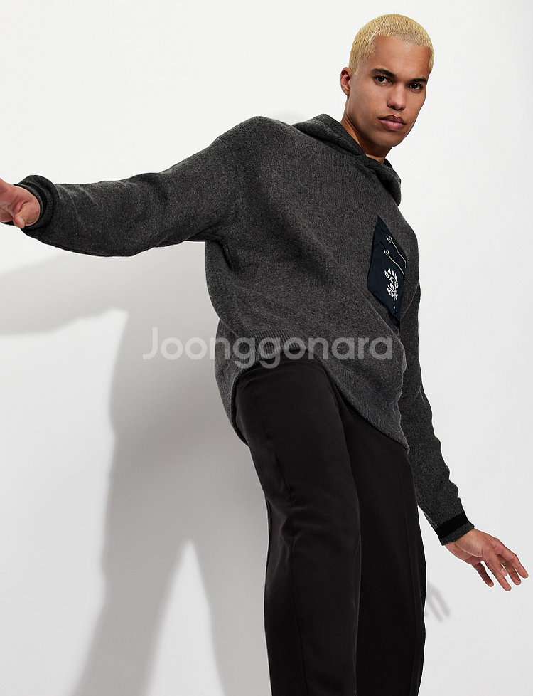 아르마니 익스체인지 후드 니트--4