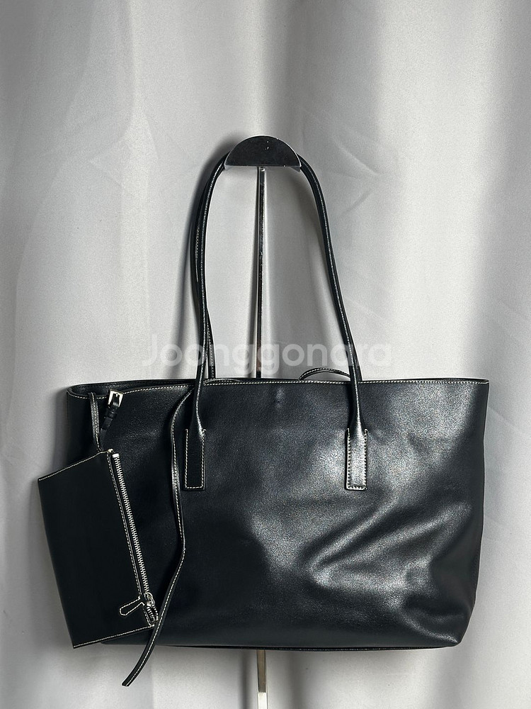 Prada 프라다 블랙 레더 토트백--3