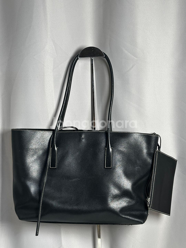 Prada 프라다 블랙 레더 토트백--4