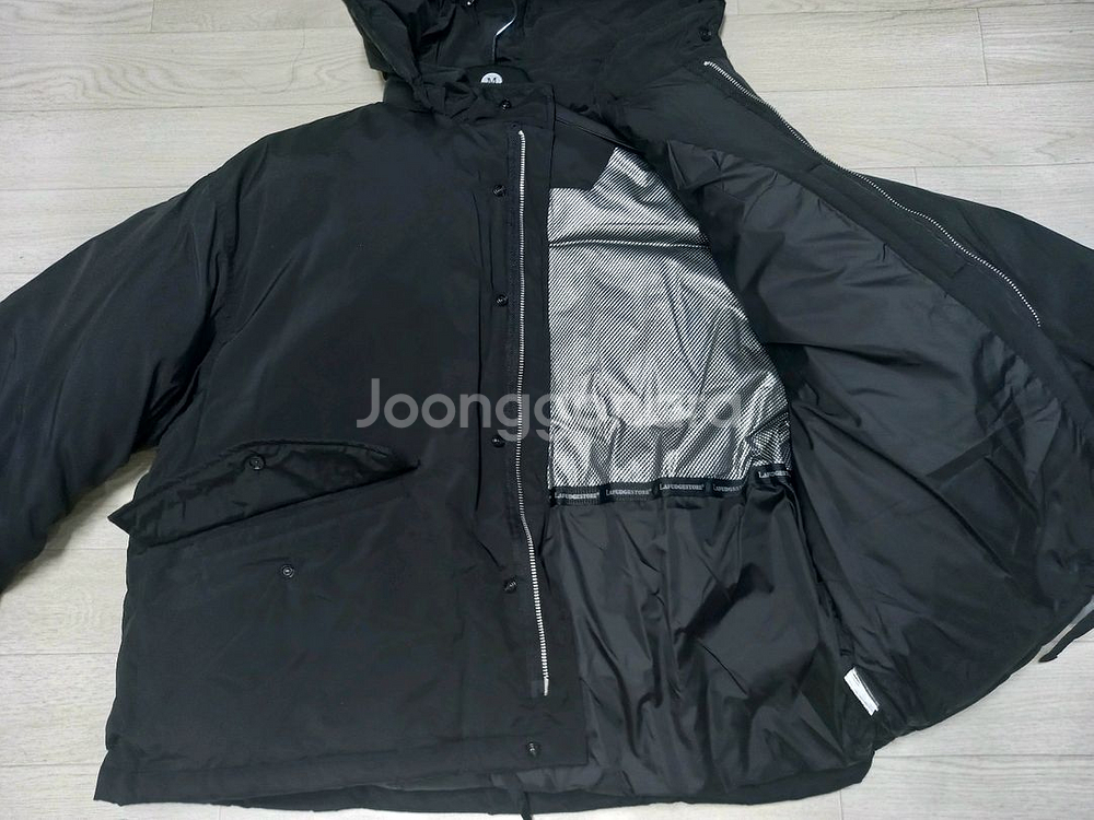 새상품 남성105 라퍼지 덕다운 후드패딩점퍼--0